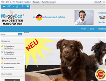Tablet Screenshot of doggybed.de